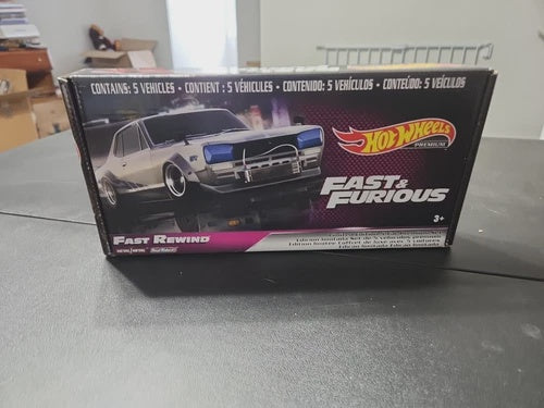 Hot Wheels Fast & Furious Fast Rewind Limited Edition 5 Car Premium Boxed Set