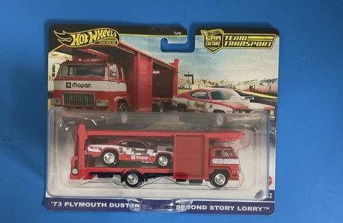 Hot Wheels Team Transport 1973 Plymouth Duster & Second Story Lorry