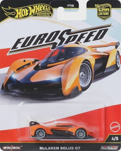 Hot Wheels 1:64 Premium Car Culture "Euro Speed" Mclaren Solus GT Diecast Car