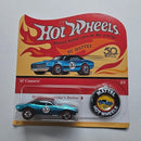 Hot Wheels '67 CAMARO 50th Anniversary Chevrolet Blue With metal Button