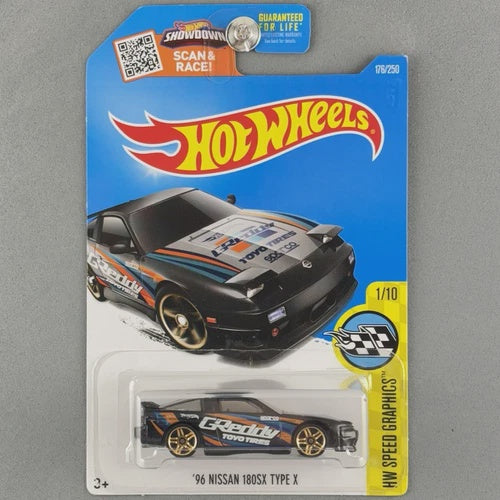 Hot Wheels '96 Nissan 180SX Type X Black Greddy Livery HW Speed Graphics 1/10