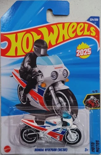 Hot Wheels New 2025 Honda VFR750R (RC30) White