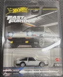 Hotwheels Premium Fast & Furious Silver Toyota AE86 Sprinter Trueno 1/5