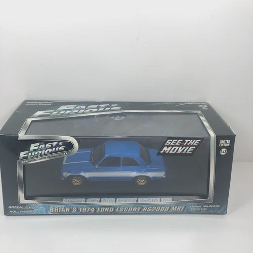 Greenlight Fast & Furious 1974 Ford RS2000 Brians Blue MK1 1/43