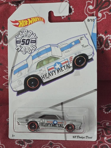 Hot Wheels Larry Wood 50th 8/10 Grey ‘68 Dodge Dart Heavy Metal NIP
