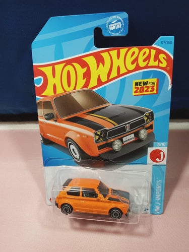 Hot Wheels 2023 '73 Honda Civic Custom Orange HW J-Imports Diecast 1:64 Scale