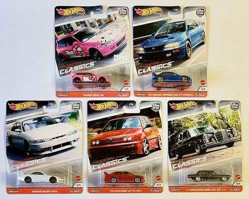 Hot Wheels Modern Classics 2020 Premium Car Culture Complete Set of 5.