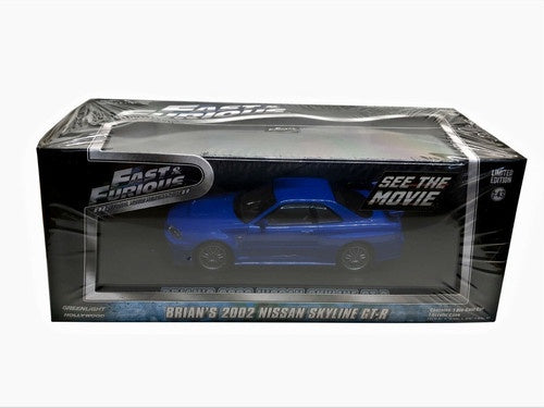 Greenlight 86219 1/43 Fast & Furious Brian's2002 Nissan Skyline GT-R Diecast Car
