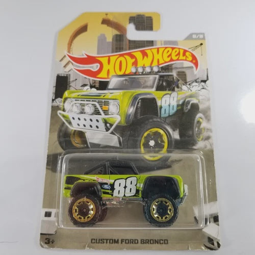 Hot Wheels Custom Ford Bronco Green 2016 Rad Trucks
