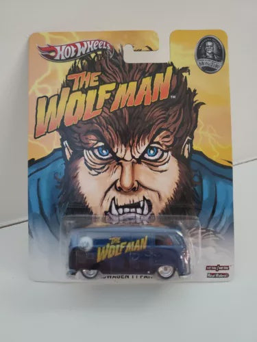HOT WHEELS MONSTERS "THE WOLF MAN" VOLKSWAGEN T1 PANEL BUS REAL RIDERS 2012