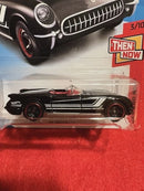 hot wheels 55 corvette short card 3/10 then and now