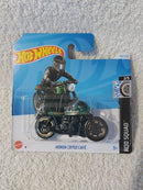 Hot Wheels 2024 Honda CB750 Cafe HW Rod Squad 1970s Racer Motorbike, Green short card
