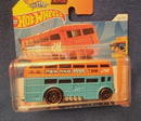 HOT WHEELS 2024 126/250 TROUBLE DECKER ROUTEMASTER BUS -blue orange- short card