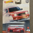 Hot Wheels Premium Power Trip 1991 GMC Syclone Red Pickup truck