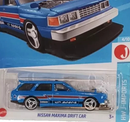 NEW HOT WHEELS 1:64 NISSAN MAXIMA DRIFT DIECAST MODEL CAR HKK65 LONG CARD