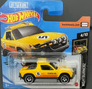 hot wheels porsche 914 safari yellow short card