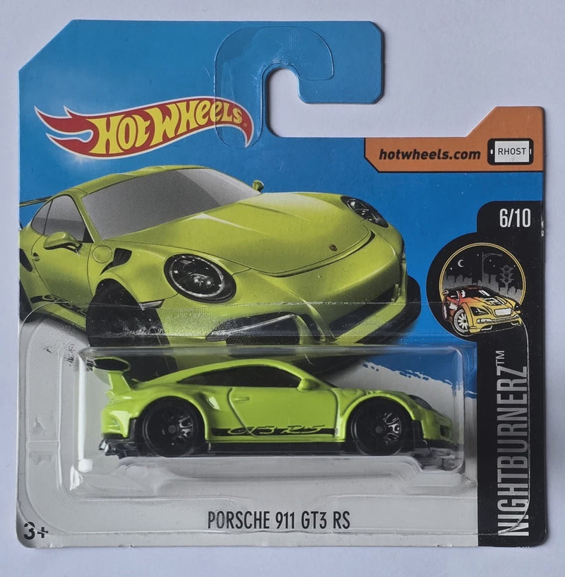 Hot Wheels 2017 117/365 - PORSCHE 911 GT3 RS - Green Short Card