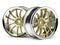 HPI WORK XSA 02C WHEEL 26mm CHROME/GOLD (6mm OFFSET) (3298)