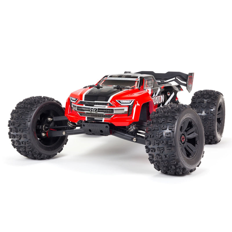 Arrma 1/8 KRATON 6S V5 4WD BLX Speed Monster Truck with Spektrum Firma RTR, Red (ARA8608V5T1)