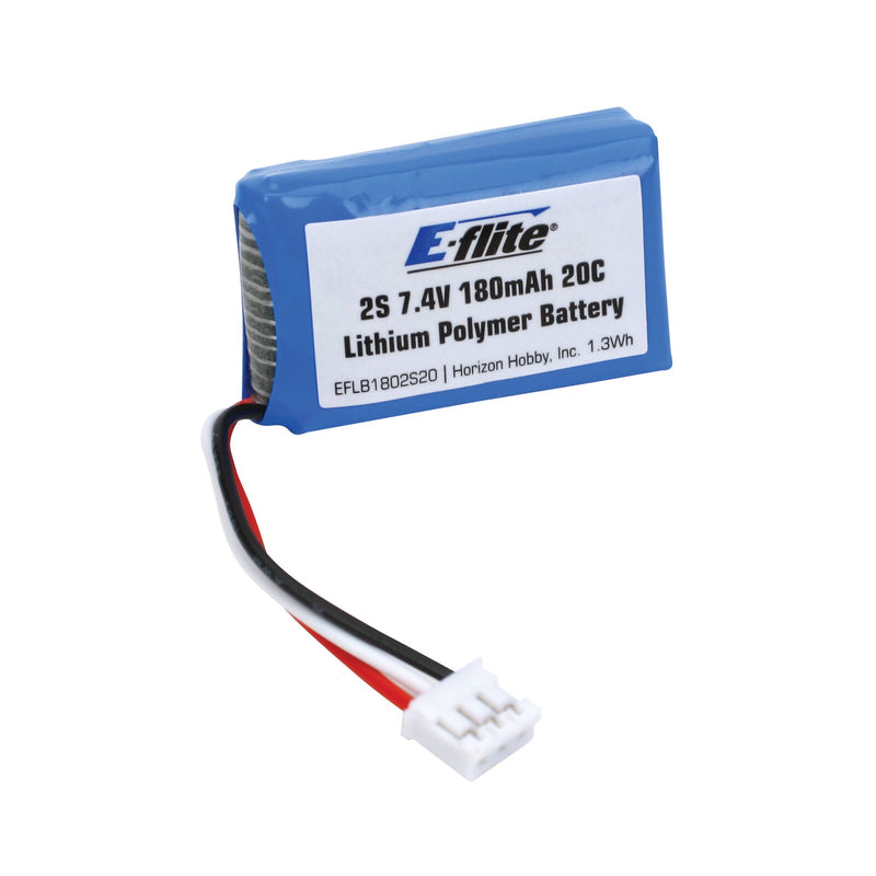 E-Flite 7.4V 180mAh 2S 20C LiPo Battery: PH Connector (eflb1802s20)