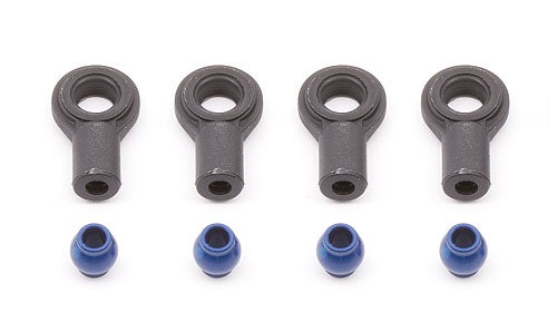 Team Associated FT Blue Aluminum Shock Pivot Balls with Eyelets(