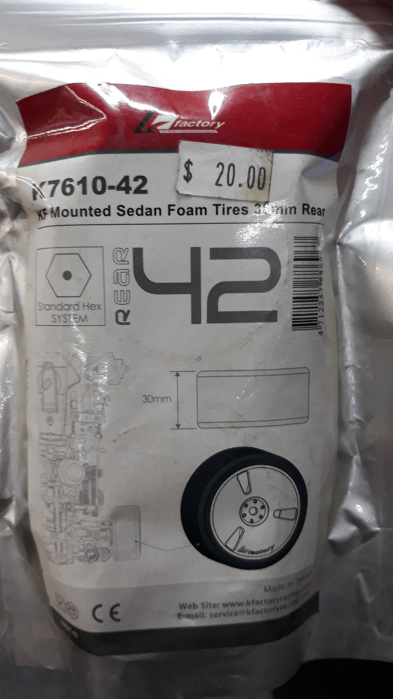 K Factory Mounted Sedan Foam Tires 30mm Rear (42deg) Pair (k7610-42)