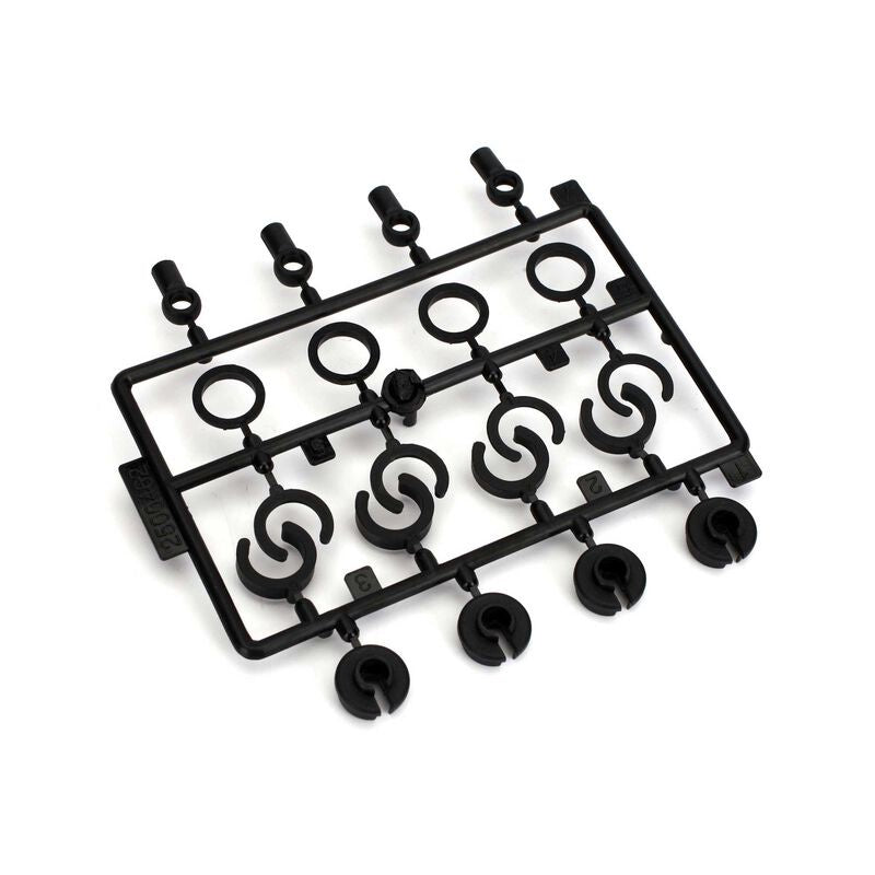 ECX Shock End, Spring Cup, Spring Clip Set: All ECX 1/10 2WD (ECX1038)