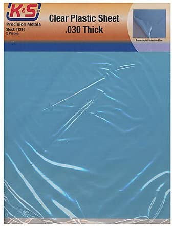 K & S Clear Plastic Sheets .030 in. pack of 2 (11-1306)