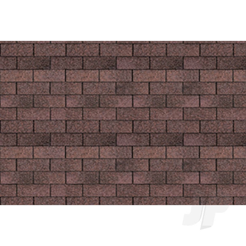 JTT Scenery HO: Asphalt Shingle 1:100 (2) 7.5"x12" (97440)