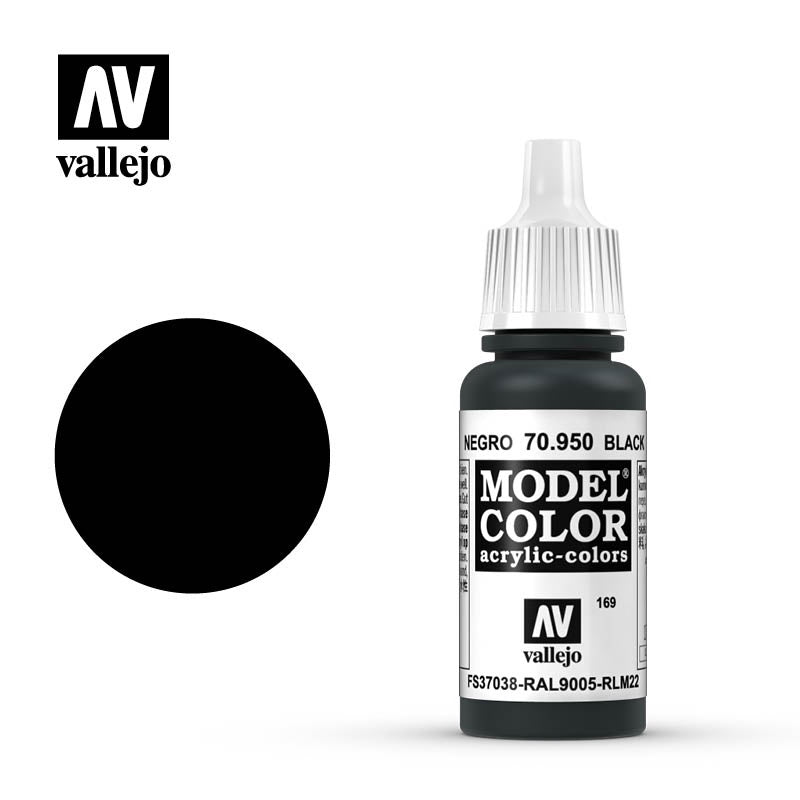 Vallejo Black 17ml (70.950) (169)