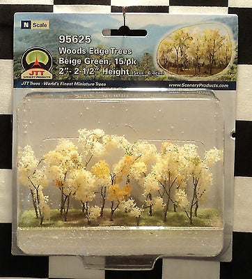 JTT 'N' Woods Edge Trees Beige Green 15pk 2"-2-1/1" (95625)