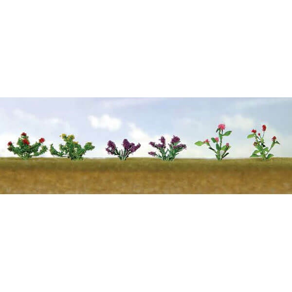 JTT Assorted Flower Plants 1, HO-Scale 1/2" High (12) (95557)