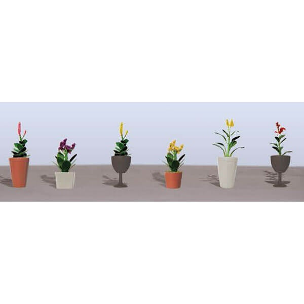 JTT Scenery Asst. Potted Flower Plants 4 (6) (95572)