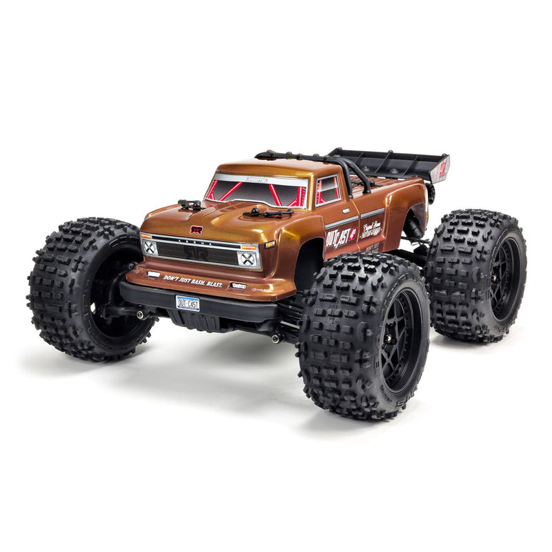 ARRMA 1/10 OUTCAST 4x4 4S BLX Brushless Stunt Truck with Spektrum RTR, Bronze (ARA102692)