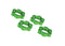 Traxxas  Wheel nuts, splined, 17mm, serrated (green-anodized) (4) (7758g)