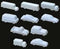 JTT (1/200)Mixed Vehicles 10 styles, White 10/pk (97004)