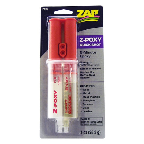 Zap Z-Poxy 5 Minute Epoxy 28.3g Syringe (pt-36)