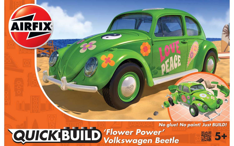 AIRFIX QUICKBUILD VW Beetle 'Flower Power' (J6031)
