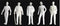 JTT O-scale (1/48), Male Figures, White 5/pk (97116)