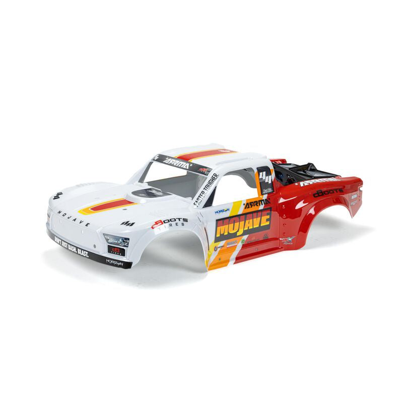 ARRMA MOJAVE 4S Painted Decalled Trimmed Body White/Red (ARA406165)