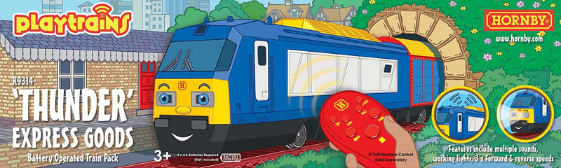 Hornby Playtrains - Thunder Express Goods Battery Operated Train Pack (R9314)
