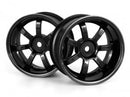 HPI Rims1/10 W: Rays 57S Black 6mmOS (160483)