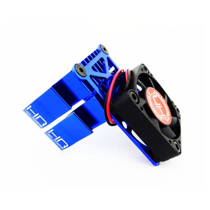Clip-On Two-Piece Motor Heat Sink W/ Fan (Blue)