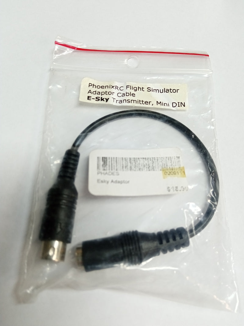 PhoenixRC Flight Simulator Adaptor Cable .E-SKY Transmitter,mini DIN (0209111)