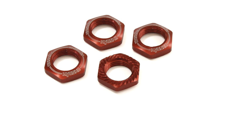 Kyosho Part Wheel Nut Red 4pcs (IFW472R)