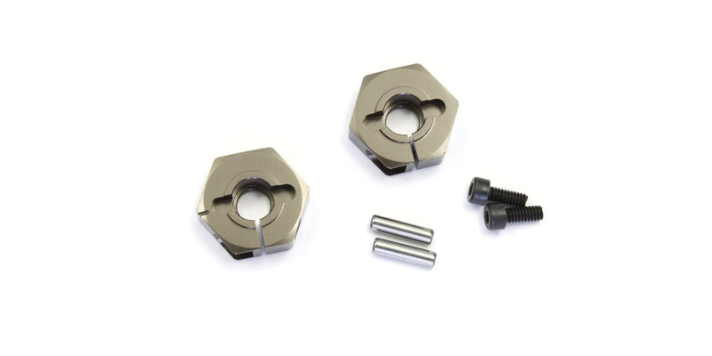 Kyosho Part Cramp Wheel Hub Gumetal (2pcs) (LAW30GM)