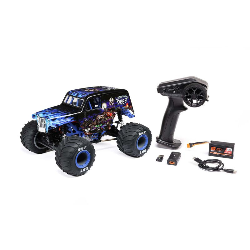 Losi 1/18 Mini LMT 4X4 Brushed Monster Truck RTR, Son-Uva Digger (LOS01026T2)