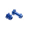Aluminum Hub Set, Machined, Blue: Promoto-MX (LOS362001)