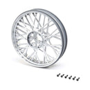Losi Front Wheel Set, Satin Chrome: Promoto-MX (LOS46002)