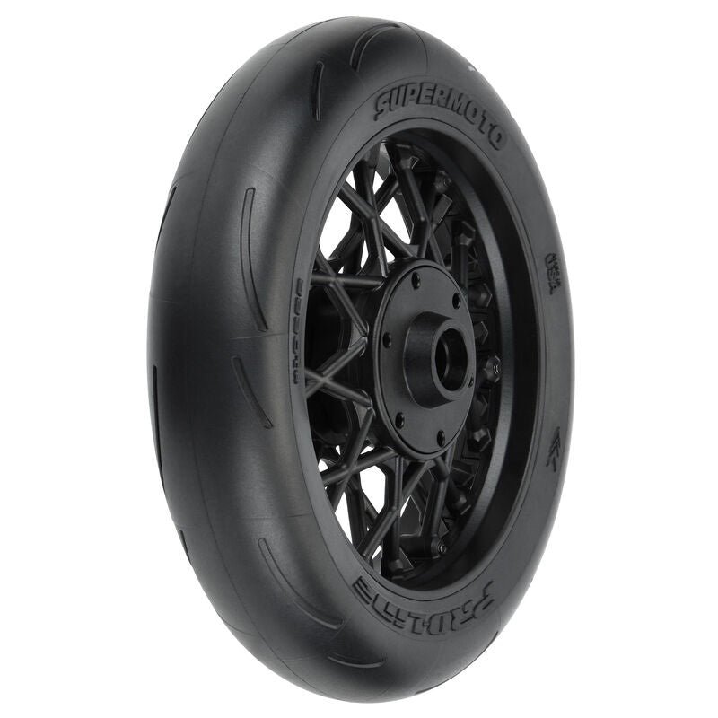 Proline 1/4 Supermoto S3 Motorcycle Front Tire MTD Black (1): PROMOTO-MX (PRO1022210)